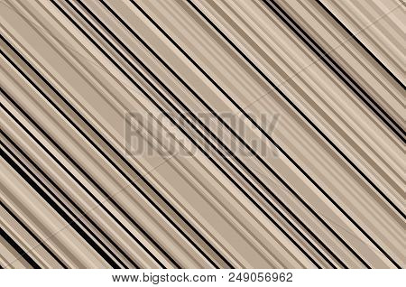 Elegant Beige Pattern With Diagonal Stripes. Simple, Light Geometric Background. Vector Illustration