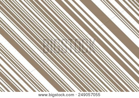 Elegant Beige Pattern With Diagonal Stripes. Simple, Light Geometric Background. Vector Illustration