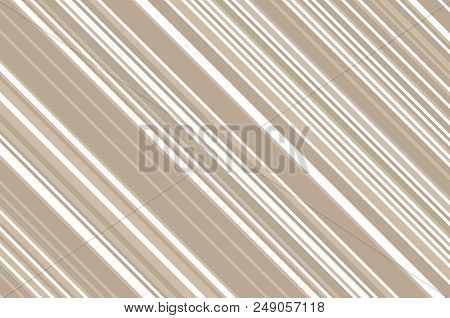 Elegant Beige Pattern With Diagonal Stripes. Simple, Light Geometric Background. Vector Illustration