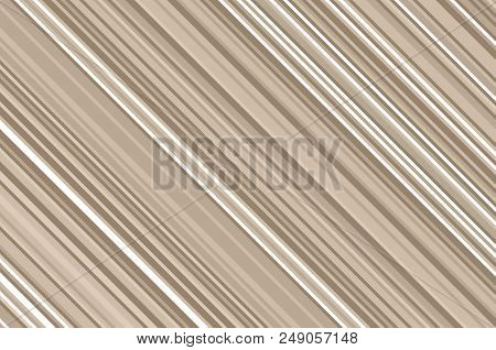 Elegant Beige Pattern With Diagonal Stripes. Simple, Light Geometric Background. Vector Illustration