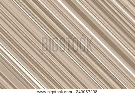 Elegant Beige Pattern With Diagonal Stripes. Simple, Light Geometric Background. Vector Illustration