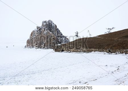 Cape Burkhan (shaman Rock) On Olkhon Island At Baikal Lake, Siberia, Russia