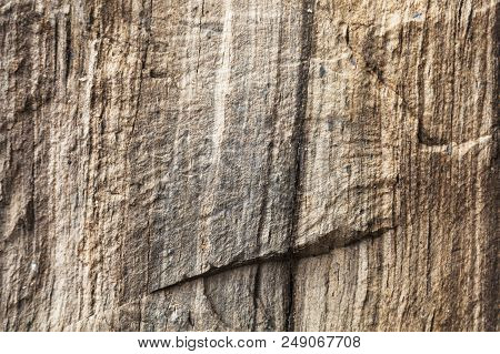 The Texture Of The Rock Stone Is Gray Brown