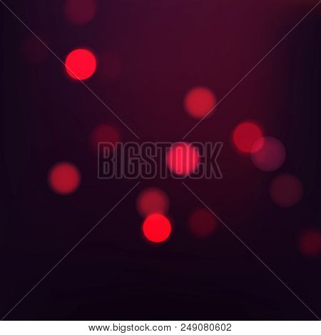 Stock Vector Illustration Bokeh Photo Effect. Christmas Light. Blurred New Year Background. Many Lig