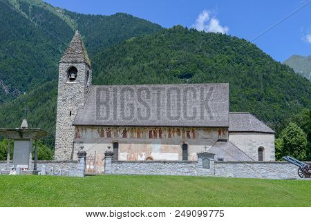 Church Od Saint Vigilio At Pinzolo On The Dolomites, Italy