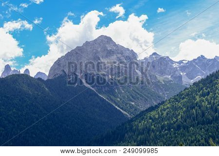 View Of The Brenta Group Mountains On The Dolomites