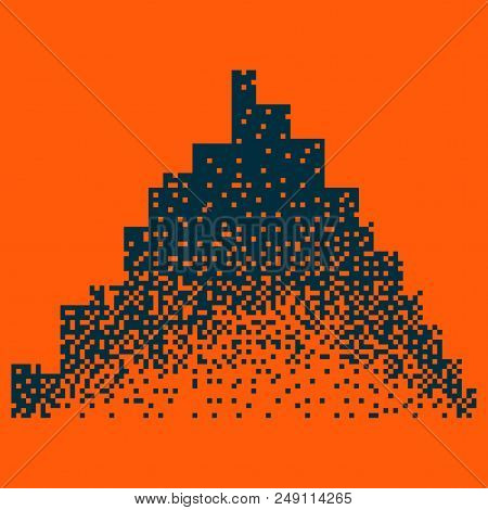 Night City Vector Illustration. Dark Urban Scape. Night Cityscape In Flat Style. Night City Skyline 