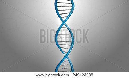 3d Rendering Blue Dna Structure Abstract Background.