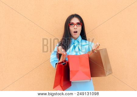 Fashion Girl Enjoying  Smart Shopping Spree In Sale Session