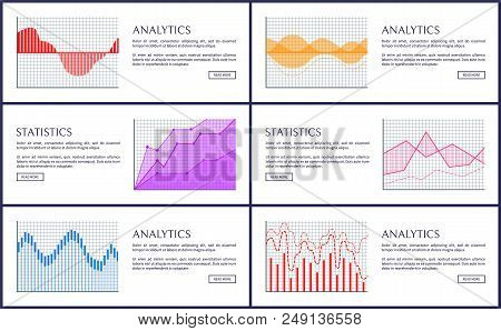 Statistics And Analytics Infographics, Vector Card, Colorful Charts, Helpful Economy Data, Growing D