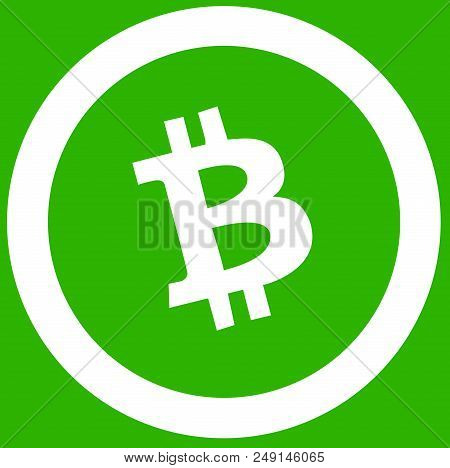 Bitcoin Cash Green Color Crypton Coin Currency Illustration