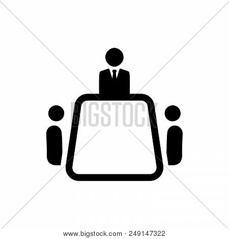 Business Meeting Icon That Can Be Used For Designing And Developing Websites, As Well As Printed Mat
