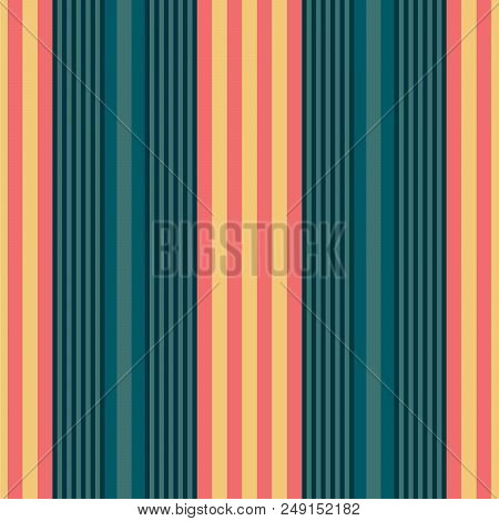 Vertical Stripes Seamless Vector Pattern. Retro Style Print Texture.