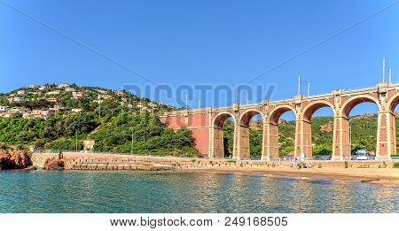 Viaduct Antheor Beach Road Railway Bridge Architecture Esterel