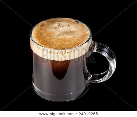 EXpresso kop kaffe i glas kop