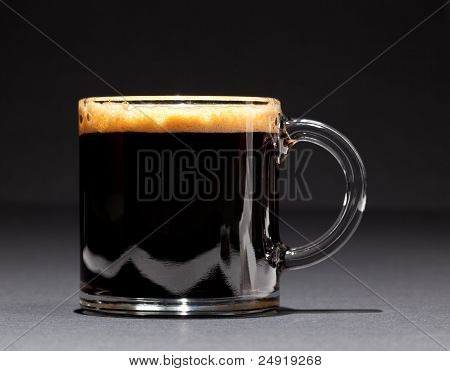 EXpresso kop kaffe i glas kop