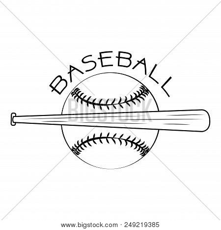 Abstract Basebal Label On A White Background