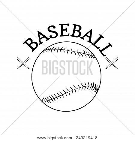 Abstract Basebal Label On A White Background
