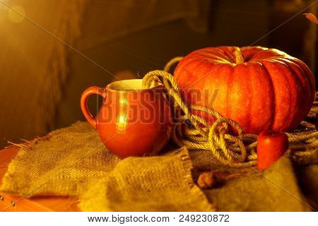 Autumn Composition Pumpkin And Clay Glechik Beautiful Postcard