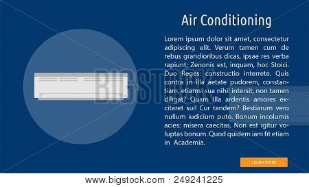 Air Coditioning | Great Flat Illustration Concept Icon And Use For Technology, Object, Design And Mu