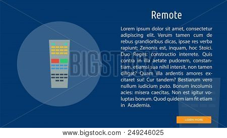 Remote | Great Flat Illustration Concept Icon And Use For Technology, Object, Design And Much More.