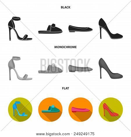 Blue High-heeled Sandals, Homemade Lilac Slippers With A Pampon, Pink Women Ballet Flats, Brown High