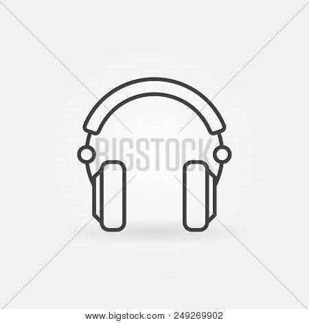 Over-ear Headphones Isolated Vector Minimal Icon Or Symbol In Thin Line Style