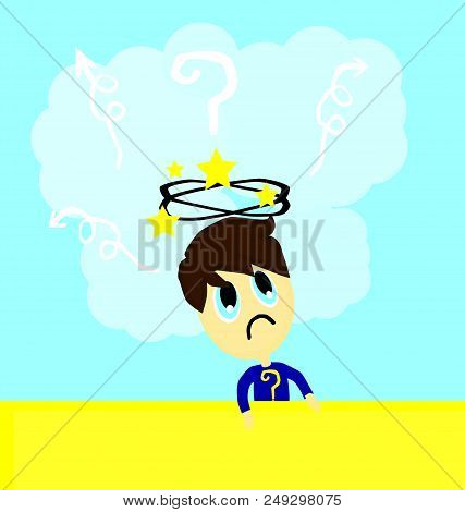 Isolated Confused Child Shrugging Shoulders,confusion Concept. Ector