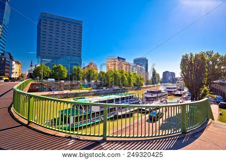 City Of Vienna Dandube River Waterfront View, Capital Od Austria