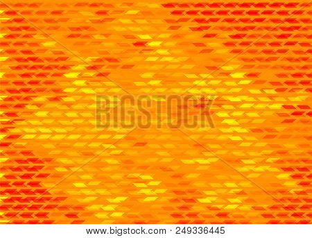 Awesome Geomeric Tetragon Abstract Poligonal Mosaic Background In Orange Colors, Eps 10 Vector Illus