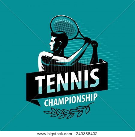 Tennis Championship Logo Or Label. Sport Concept. Vector