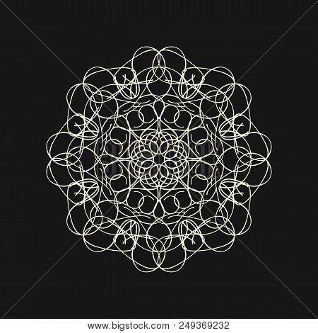 Sacred Geometry. Vector Image Of A Mandala. Theory Of A Flower. Alchemy, Religion, Philosophy, Astro