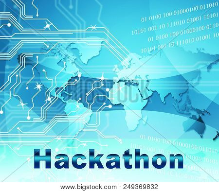 Hackathon Technology Threat Online Coding 2D Illustration