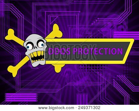 Ddos Protection Denial Of Service Security 2D Illustration