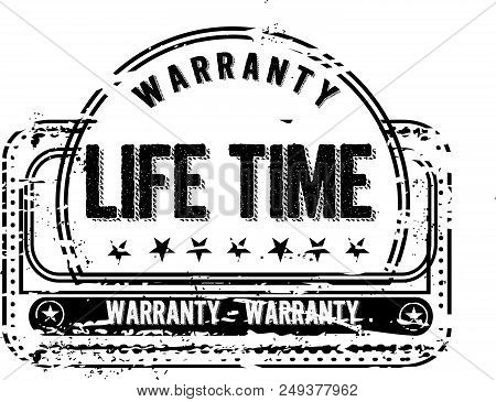 Lifetime Warranty Illustration Design Stamp Badge Icon