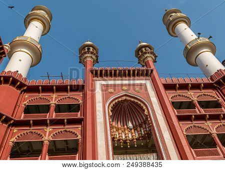 Interior Of Nakhoda Masjid,the Principal Mosque Of Kolkata, India, In The Chitpur Area Of The Burrab