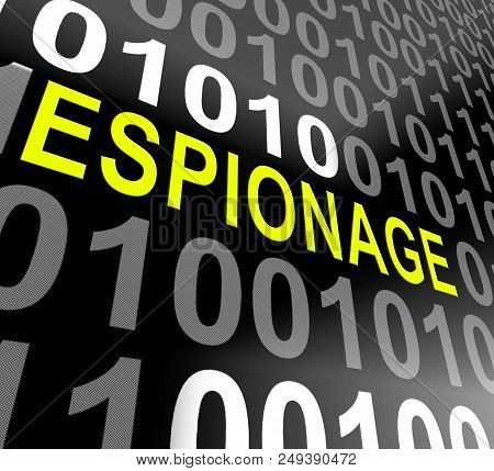 Cyber Espionage Criminal Cyber Attack 3D Illustration