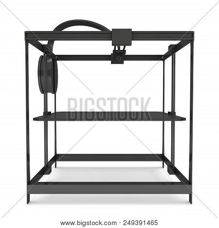 3d Printer Isolated On White Render Illustration