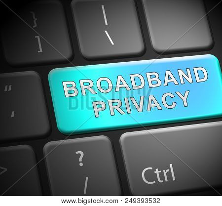 Broadband Privacy Secure Internet Protection 3D Illustration