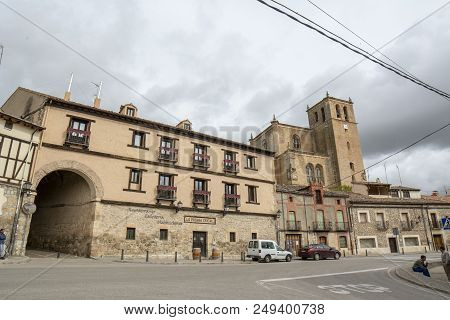 Penaranda De Duero, Burgos, Spain April 2015:  View Of One Of The Streets Of The Village Of Penarand