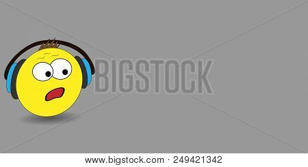 Vector Illustration Emoji. Banner Vector With Emoji. Surprised Emotion, Huh Emotion