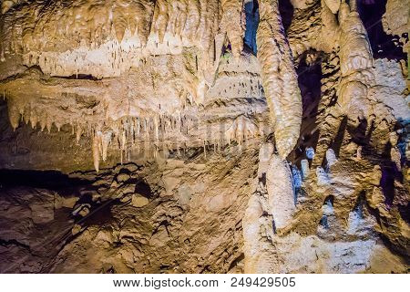 Stalactite And Stalagmite Formations In Cheongok Cave In Donghae South Korea
