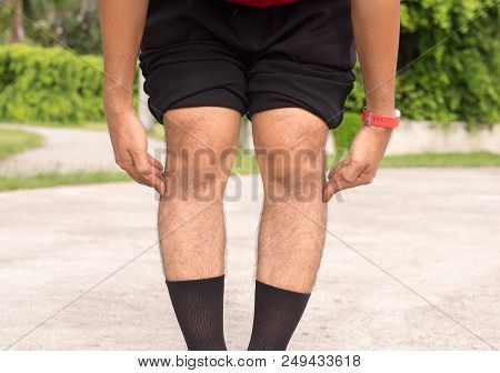 Asian Man Leg Bandy-legged Shape Of The Legs