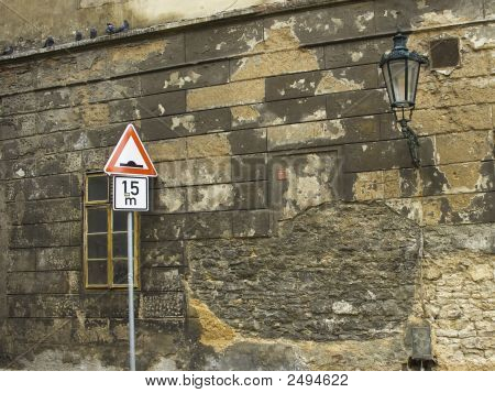 Datenverkehr Signieren vor der alten wall