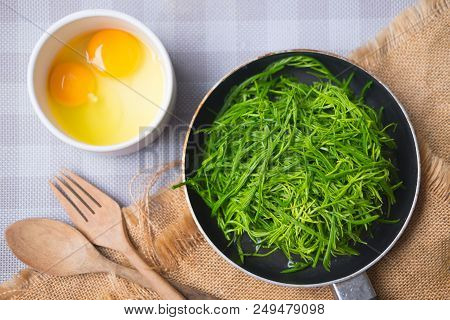 Acacia Pennata Or Cha-om (thai Language) Ready To Cooking