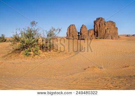 Amazing, Single Rock Formation Near Dajnet, South Algeria, North Africa