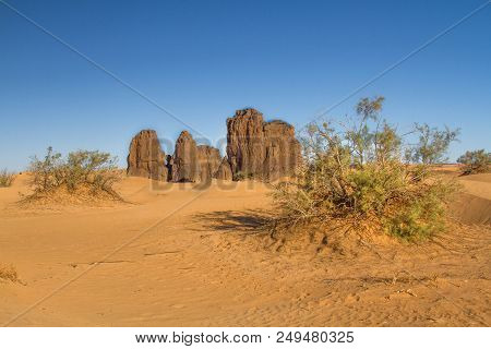 Amazing, Single Rock Formation Near Dajnet, South Algeria, North Africa