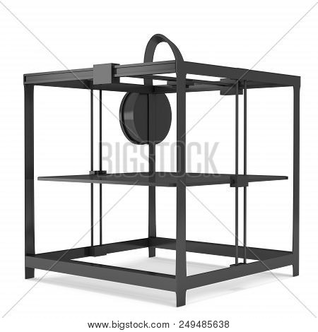 3d Printer Isolated On White Render Illustration