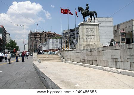 A View To Ulus Square In Ulus, Ankara, Turkey. Photo Taken In July 2018
