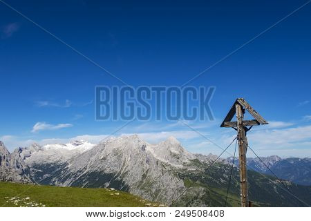 Zugspitze Mountain In The Bavarian Alps In Summer